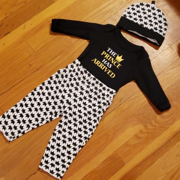 the prince has arrived onesie